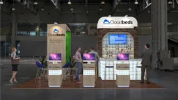 20x20 Island booth design by Reaction Space